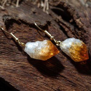 Handmade Citrine Crystal Earrings for Confidence and Self-Love